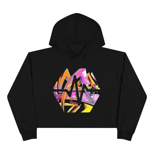 PulseChain Graffiti #6 Women's Crop Hoodie
