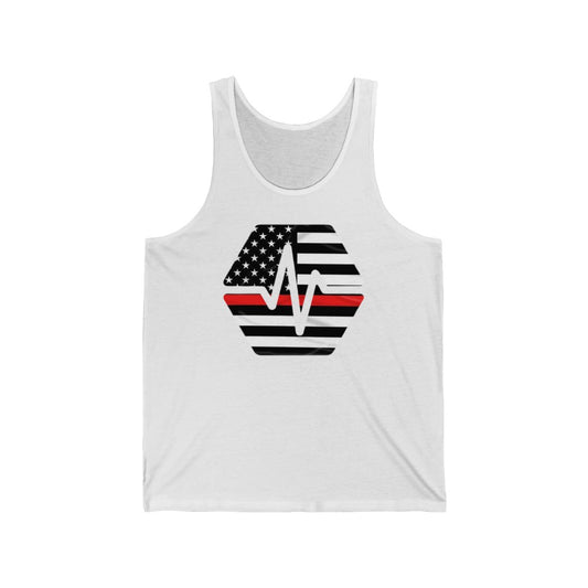 PulseChain Thin Red Line Unisex Jersey Tank