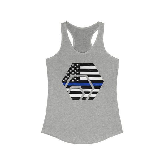 HEX Thin Blue Line Women's Ideal Racerback Tank