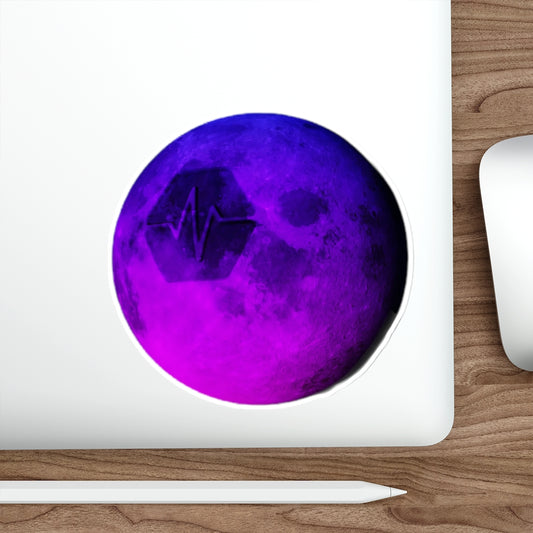 Pulse To The Moon Die-Cut Stickers (Water Resistant)