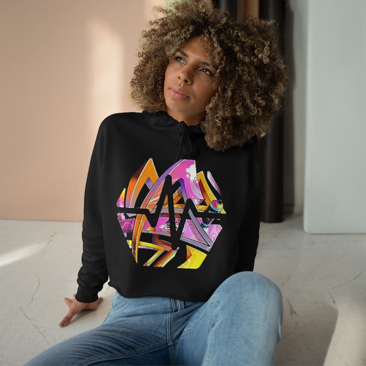 PulseChain Graffiti #6 Women's Crop Hoodie