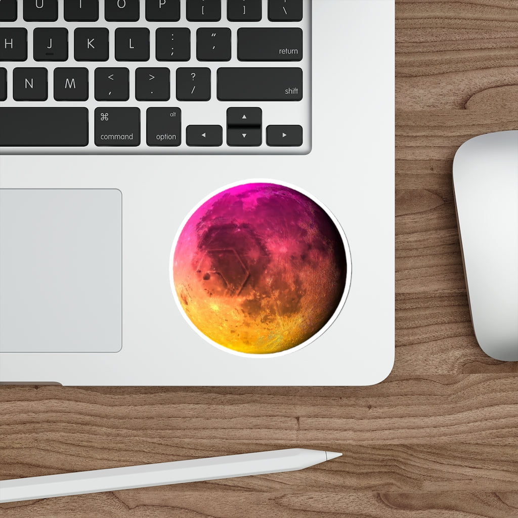 HEX To The Moon Die-Cut Stickers (Water Resistant)