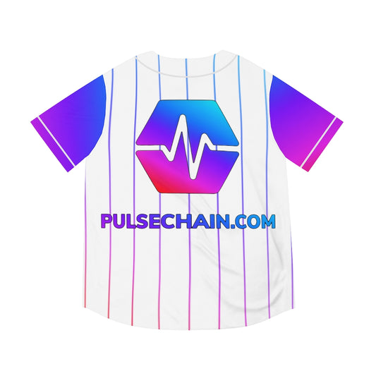 PulseChain Men's Baseball Jersey (White-AOP)