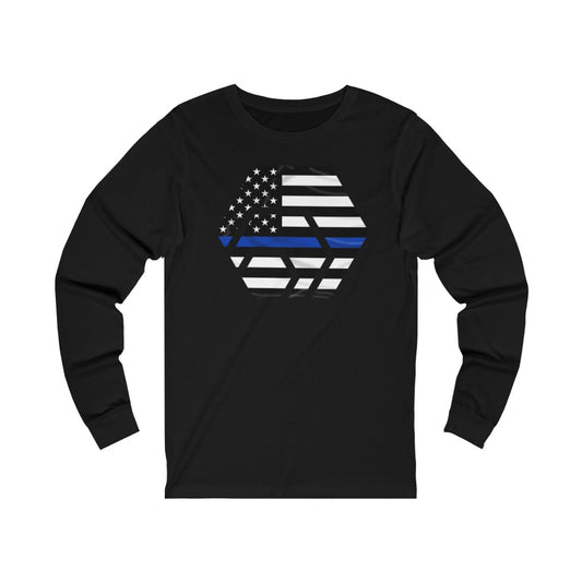 HEX Thin Blue Line Unisex Jersey Long Sleeve Tee