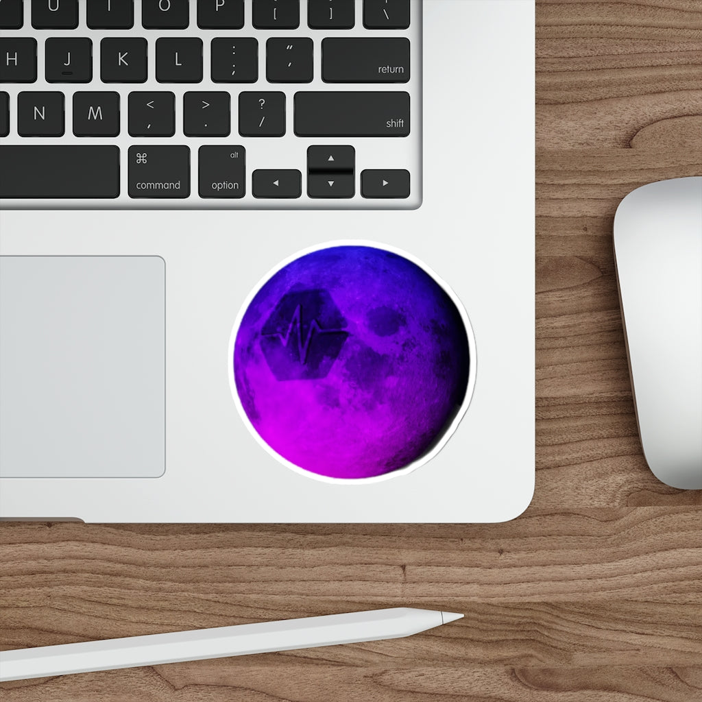 Pulse To The Moon Die-Cut Stickers (Water Resistant)
