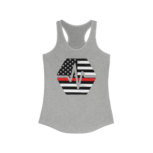 PulseChain Thin Red Line Women's Ideal Racerback Tank