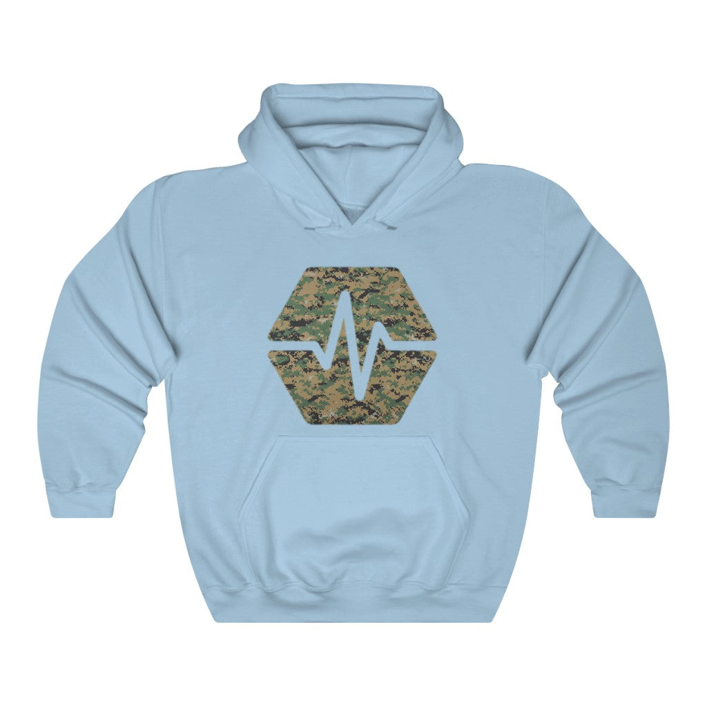 PulseChain Marine Camouflage Unisex Heavy Blend Hooded Sweatshirt
