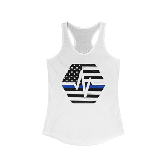 PulseChain Thin Blue Line Women's Ideal Racerback Tank