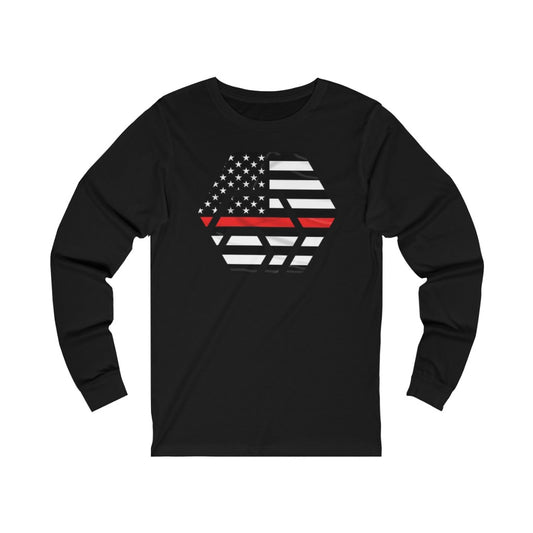 HEX Thin Red Line Unisex Jersey Long Sleeve Tee