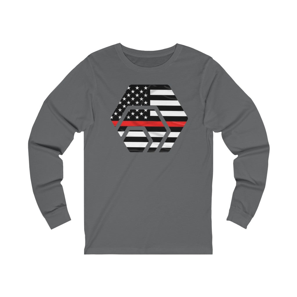 HEX Thin Red Line Unisex Jersey Long Sleeve Tee