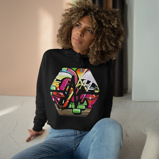 PulseChain Graffiti #4 Women's Crop Hoodie