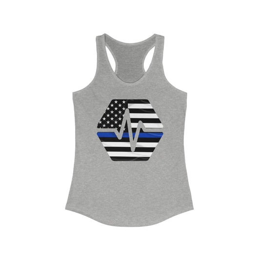PulseChain Thin Blue Line Women's Ideal Racerback Tank