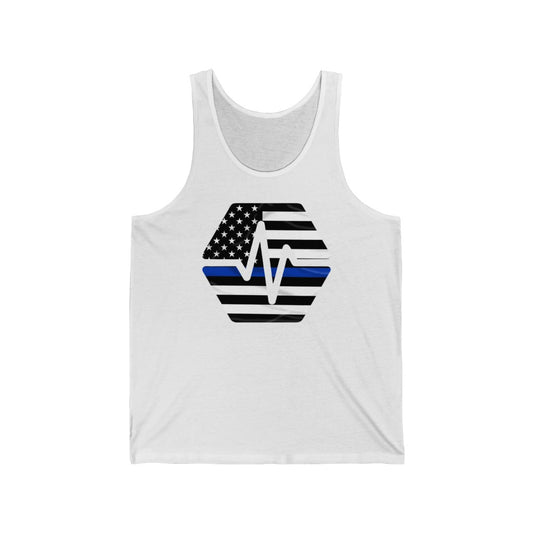 PulseChain Thin Blue Line Unisex Jersey Tank