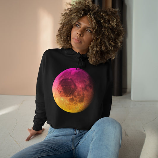 HEX To The Moon Women's Crop Hoodie