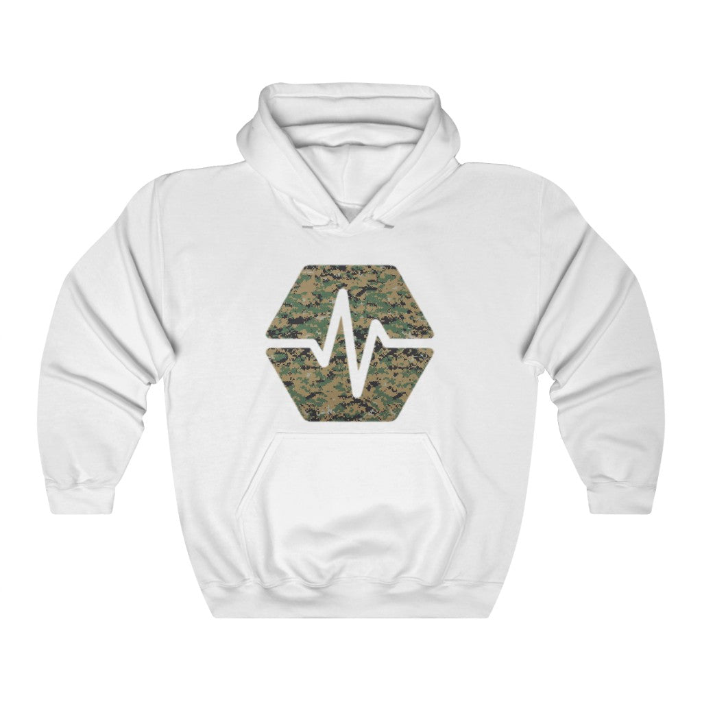 PulseChain Marine Camouflage Unisex Heavy Blend Hooded Sweatshirt