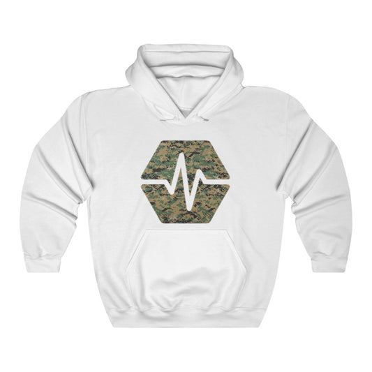 PulseChain Marine Camouflage Unisex Heavy Blend Hooded Sweatshirt