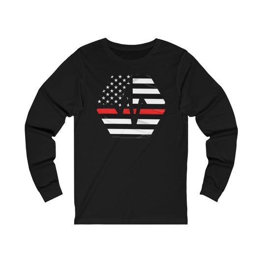 PulseChain Thin Red Line Unisex Jersey Long Sleeve Tee