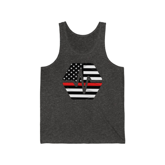 PulseChain Thin Red Line Unisex Jersey Tank