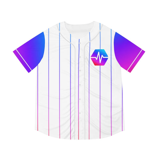 PulseChain Men's Baseball Jersey (White-AOP)