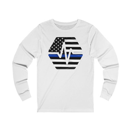 PulseChain Thin Blue Line Unisex Jersey Long Sleeve Tee