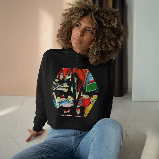 PulseChain Graffiti #2 Women's Crop Hoodie