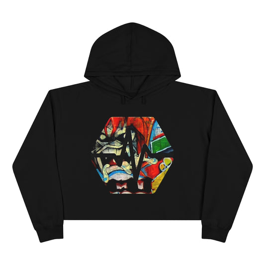 PulseChain Graffiti #2 Women's Crop Hoodie