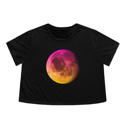 HEX To The Moon Women's Flowy Cropped Tee