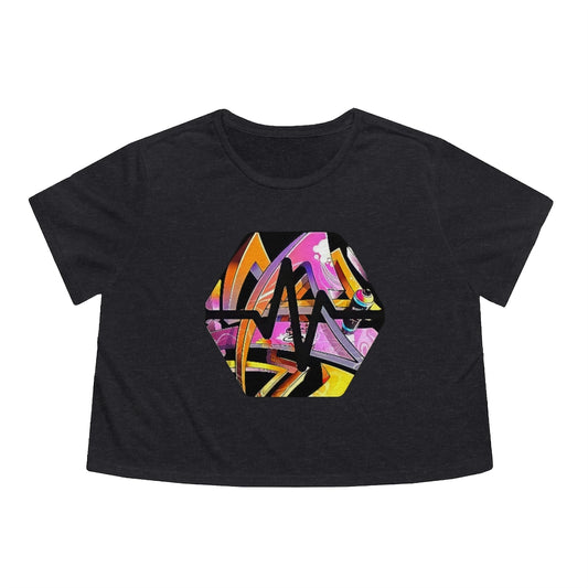 PulseChain Graffiti #6 Women's Flowy Cropped Tee