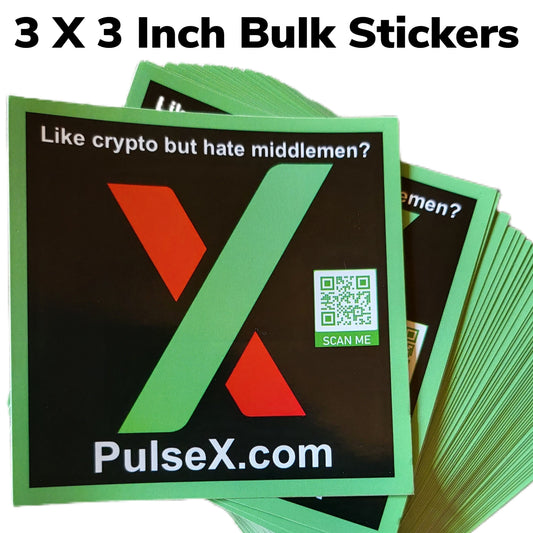 PulseX 3" by 3" Sticker Pack (50)