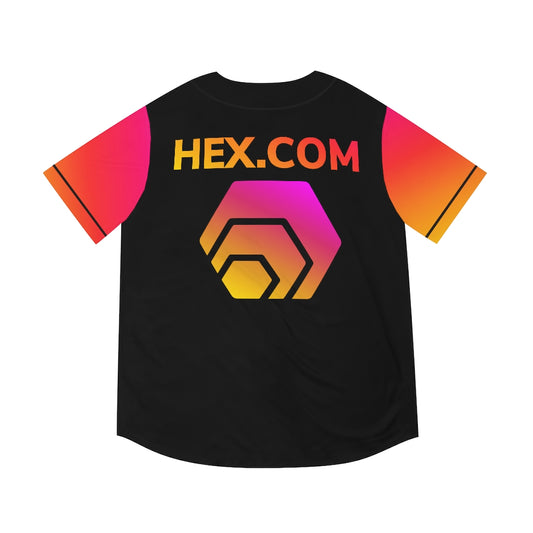 HEX Men's Baseball Jersey (Black-AOP)