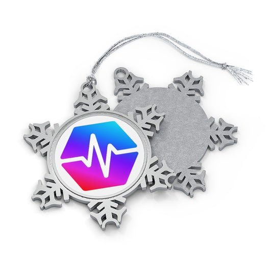 PulseChain Pewter Snowflake Ornament