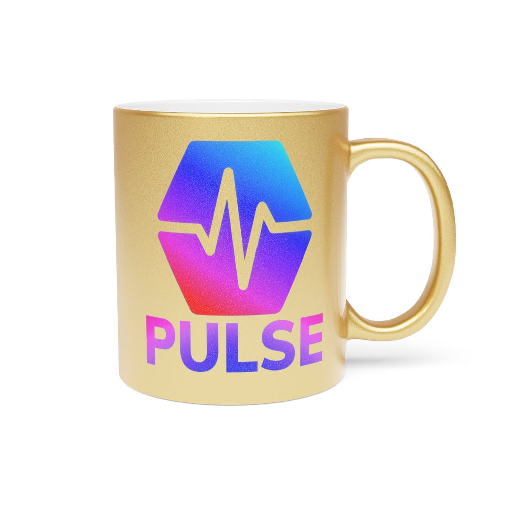 PulseChain Metallic Mug (Silver / Gold)