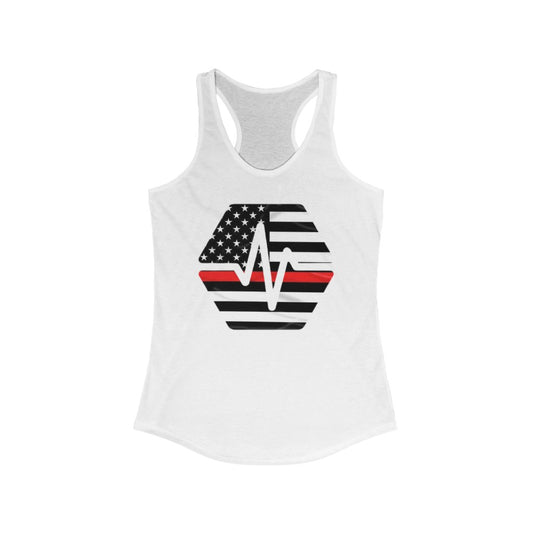 PulseChain Thin Red Line Women's Ideal Racerback Tank