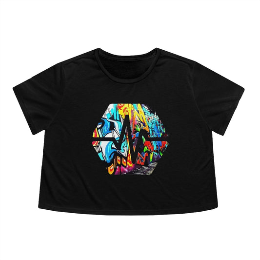 PulseChain Graffiti #5 Women's Flowy Cropped Tee