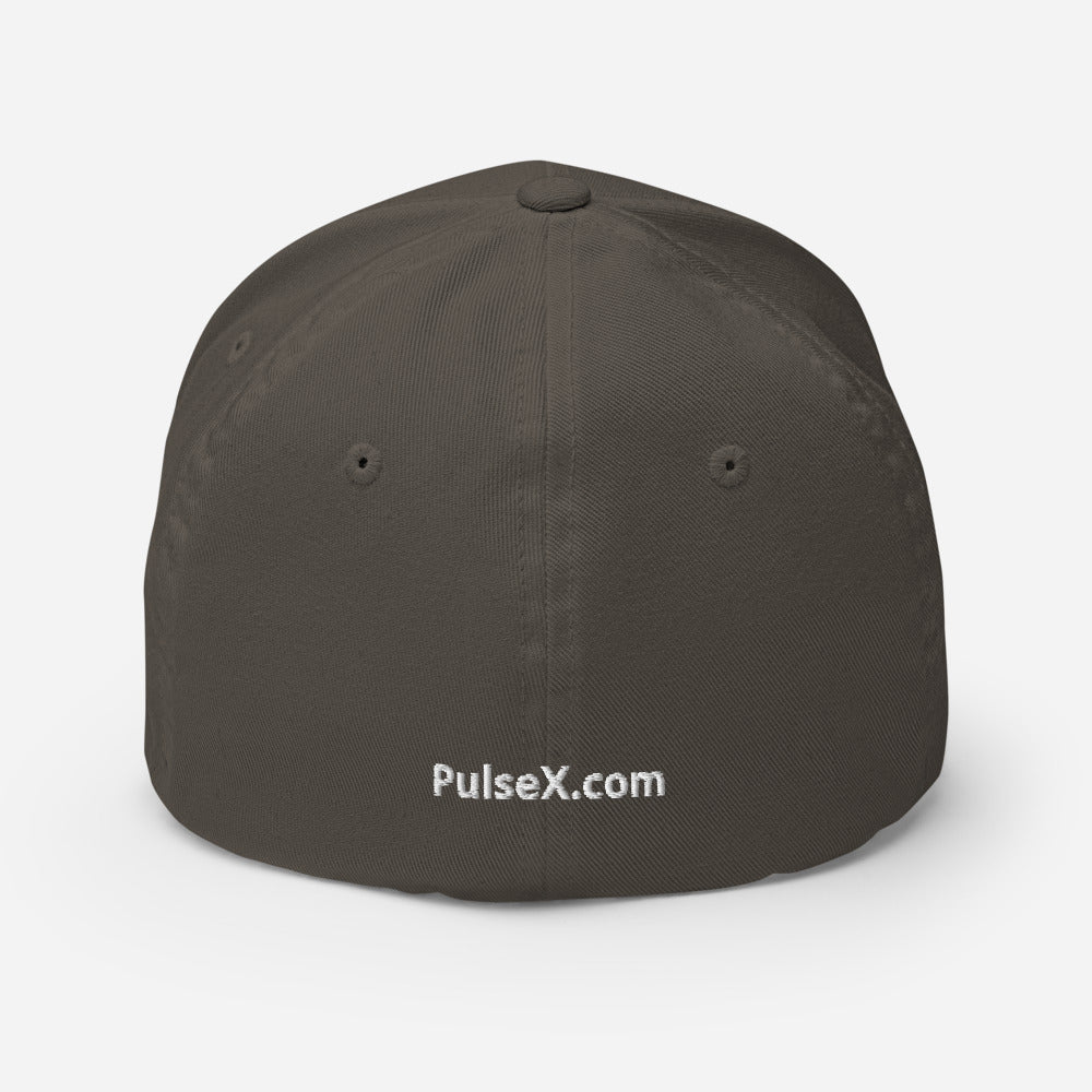 HEX PulseX PulseChain Structured Twill Cap - Flexfit - With Side and Back Embroidery