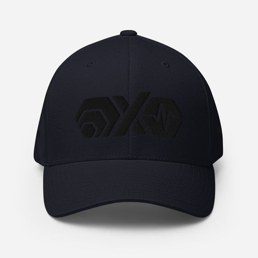 HEX PulseX PulseChain Structured Twill Cap - Flexfit - With Side and Back Embroidery