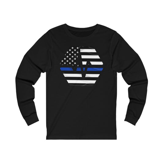 PulseChain Thin Blue Line Unisex Jersey Long Sleeve Tee