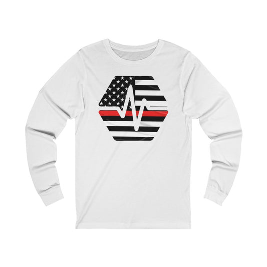PulseChain Thin Red Line Unisex Jersey Long Sleeve Tee