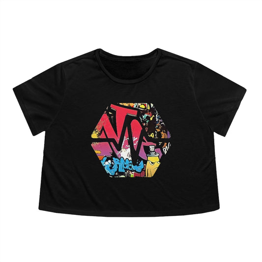 PulseChain Graffiti #1 Women's Flowy Cropped Tee