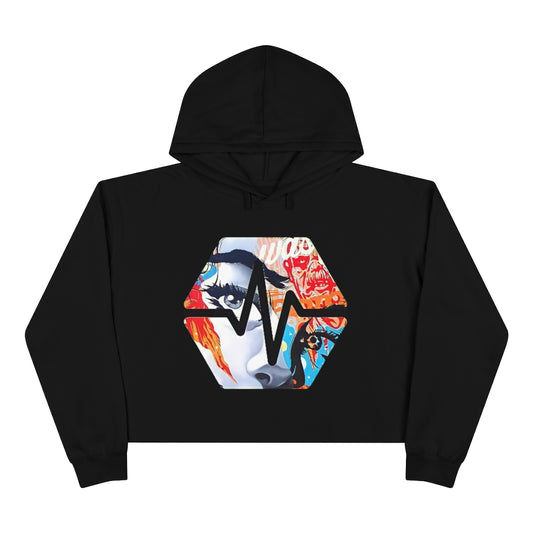 PulseChain Graffiti #3 Women's Crop Hoodie