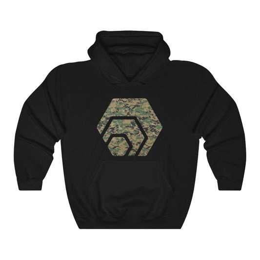 HEX Marine Camouflage Unisex Heavy Blend Hooded Sweatshirt