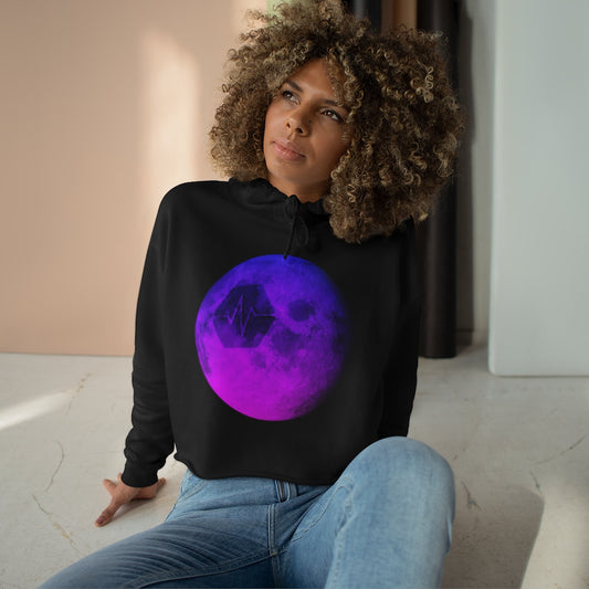 Pulse To The Moon Women's Crop Hoodie