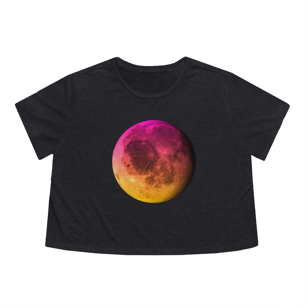 HEX To The Moon Women's Flowy Cropped Tee