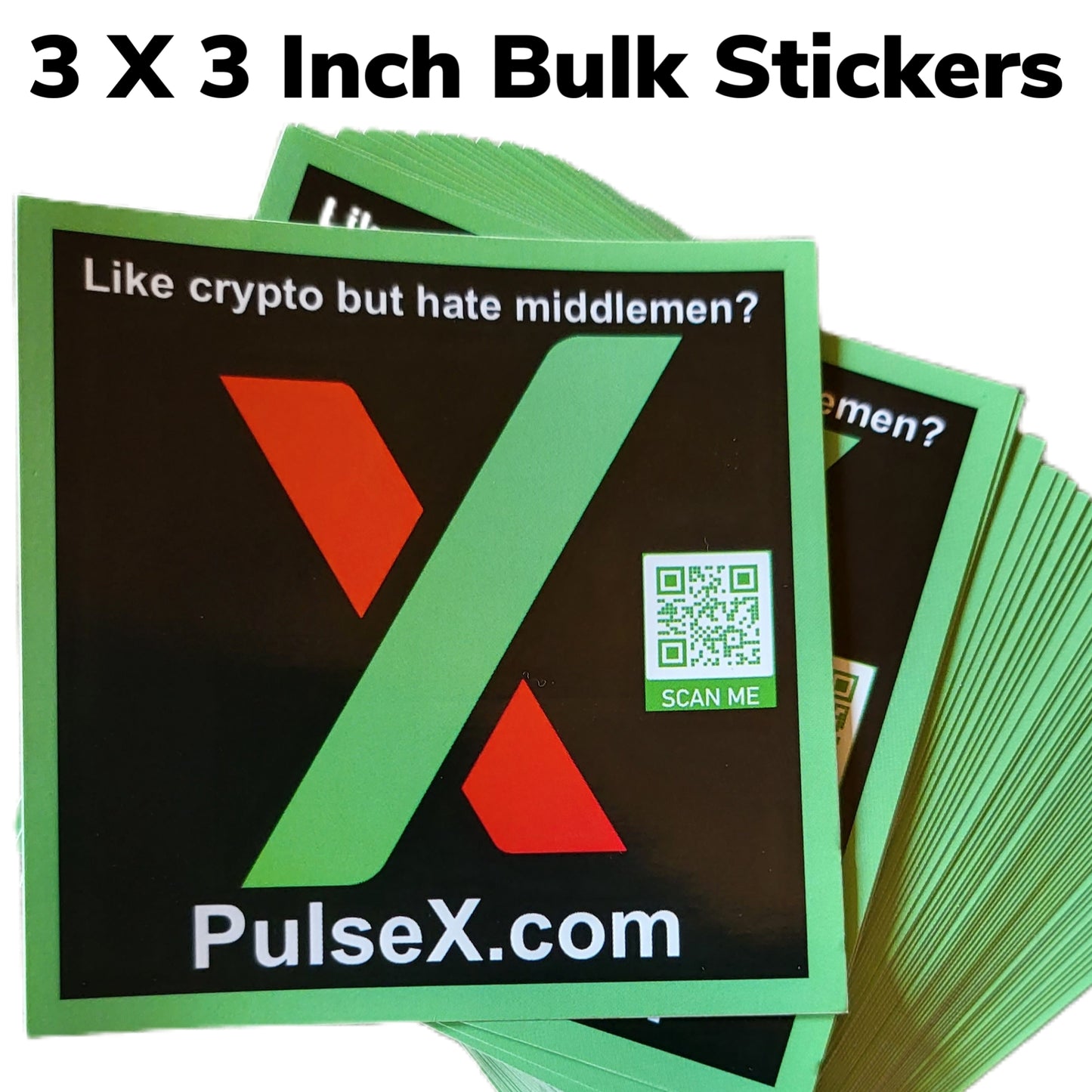 HEX, Pulsechain, and PulseX 3” by 3” Sticker Pack (25)
