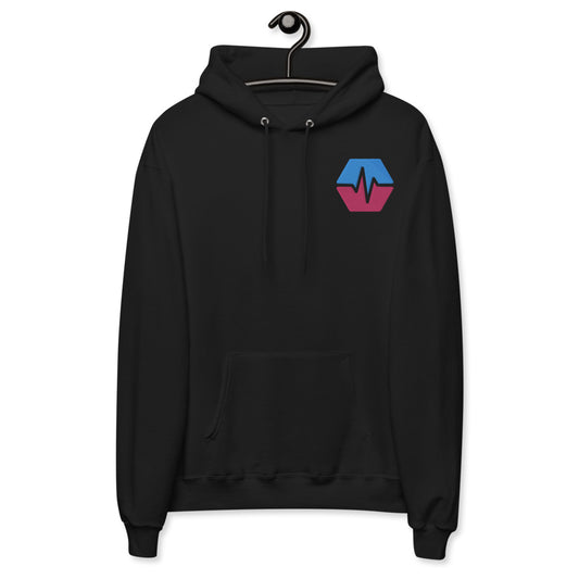 PulseChain Unisex Fleece Hoodie - Embroidered