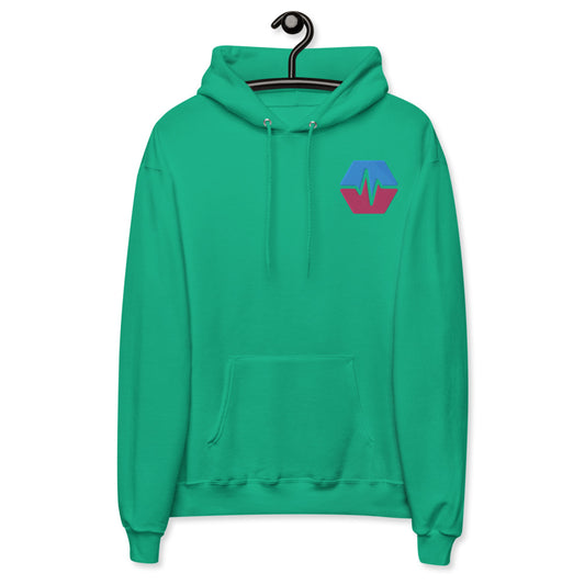 PulseChain Unisex Fleece Hoodie - Embroidered