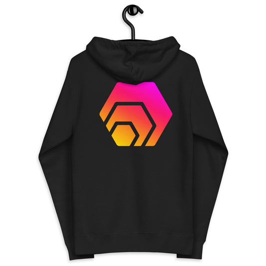 HEX.COM Unisex Fleece Zip Up Hoodie (Front & Back)