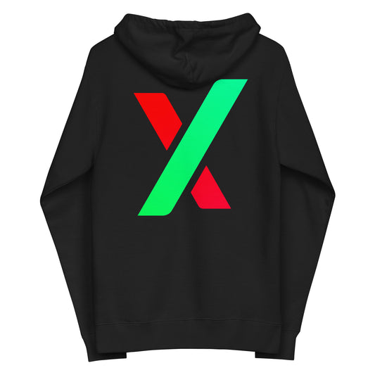 PulseX Unisex Fleece Zip Up Hoodie (Front & Back)