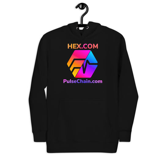 HEX.COM/PulseChain.com Unisex Premium Hoodie