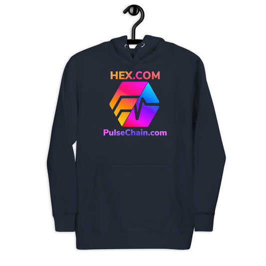 HEX.COM/PulseChain.com Unisex Premium Hoodie